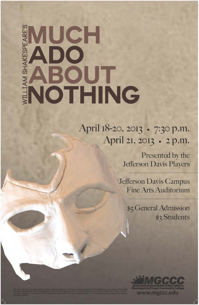 Much Ado About Nothing play poster