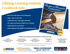 MGCCC Lifelong Learning Institute (LLI) Cookbooks on sale now